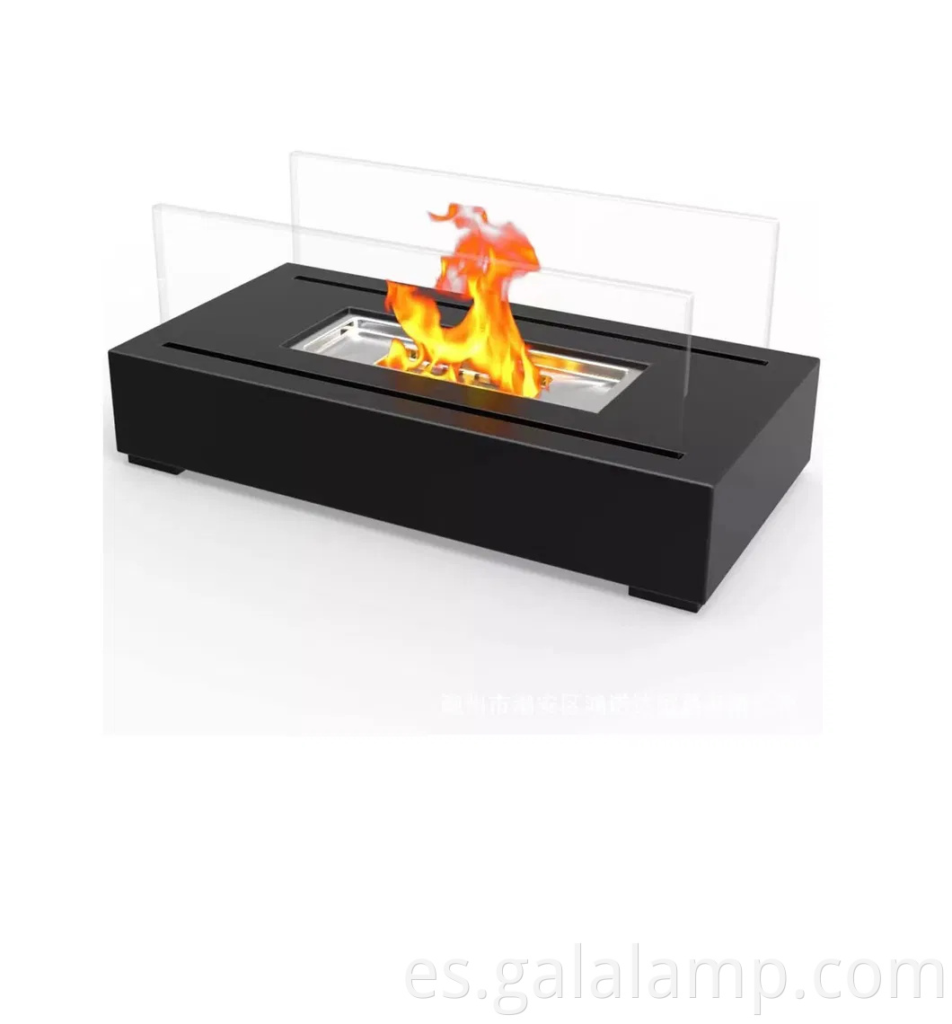 Luz de mesa de chimenea de bioetanol sin lámpara de requisito de ventilación